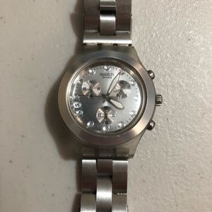 Swatch Swiss Silver Watch Irony Diaphane